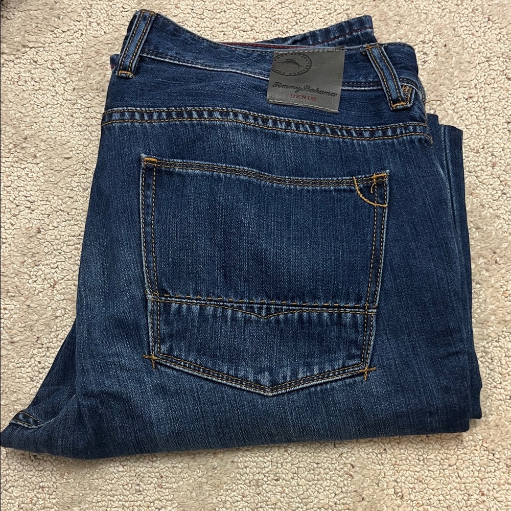Tommy Bahama Men's Dark Blue Relaxed Jeans